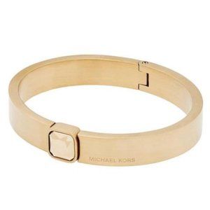 MICHAEL Michael Kors Urban Rush Gold Bangle Bracelet Square Crystal